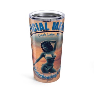 Retro Motorboating Club Becher | Vintage-Stil Trinkgefäß | Beach Party, Sommerspaß, Geschenke für Ihn, Outdoor-Abenteuer, Reisebecher