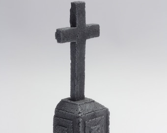 miniature gravestone, model "raised simple cross"