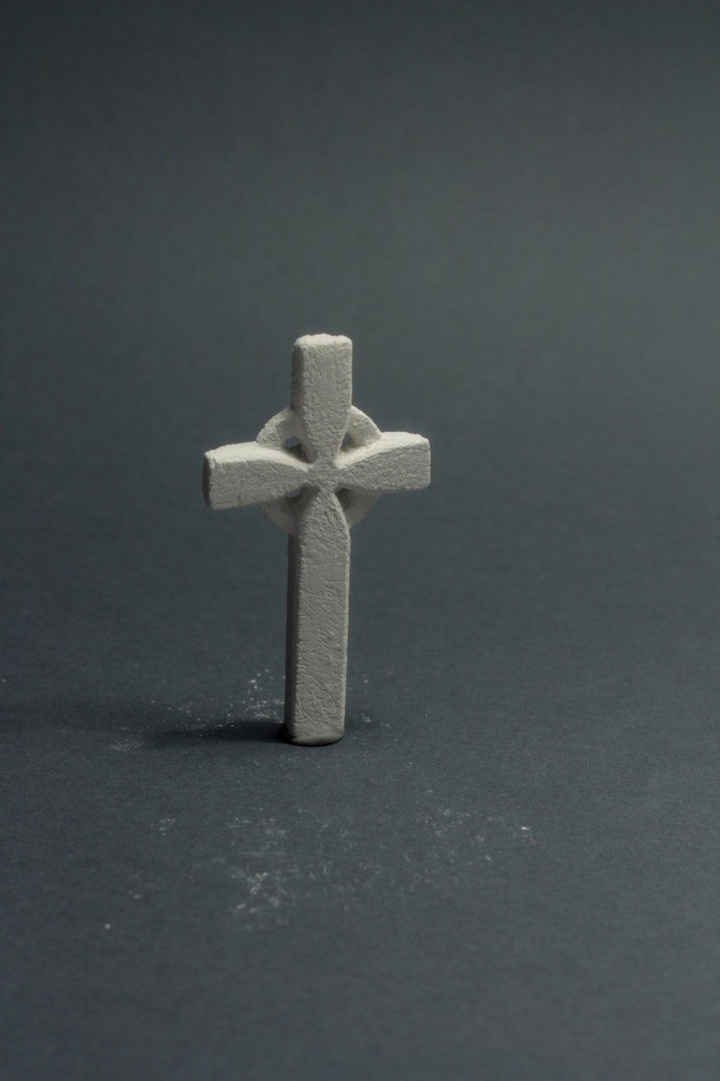 two miniature gravestones, models simple cross and gothic cross image 3