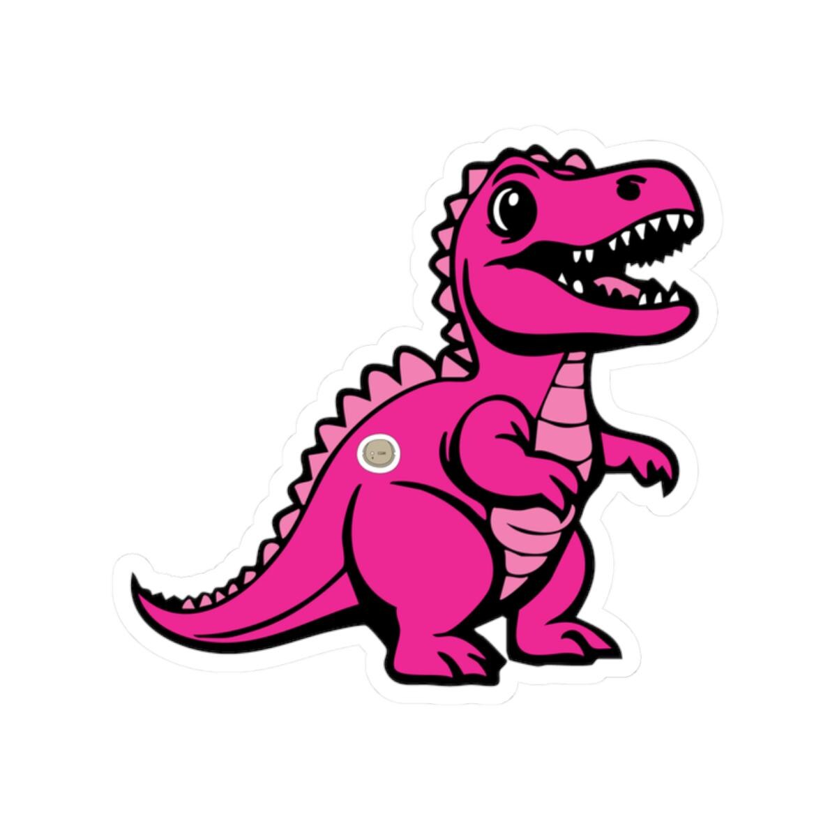 Diabetes Dinosaurier Aufkleber, Typ-1-Diabetes Bewusstsein, Dinosaurier tragen CGM, Kontinuierliche Glukose Monitor, Diabetiker Fürsprecher, Kinder mit Diabetes