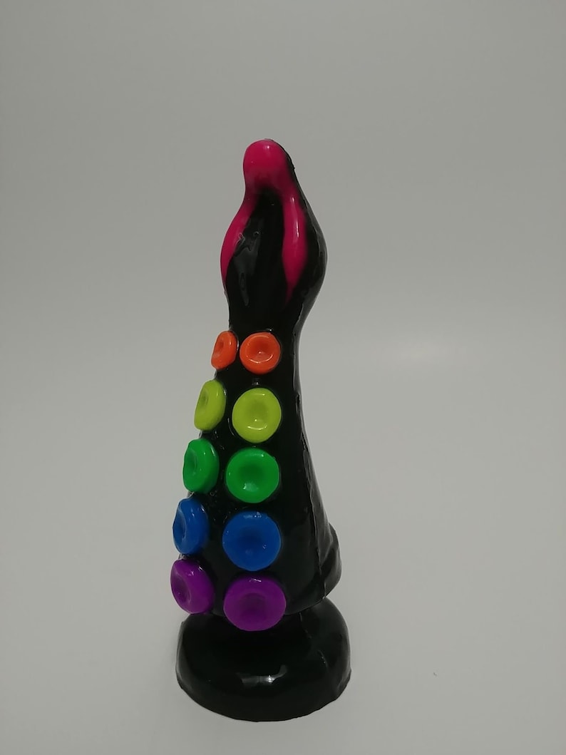 Mature, Tentacle Dildo, Rainbow Tentacle Dildo,  Hentai, Ecchi, Adult Toy, Mature Fantasy Sex Toy, Silicone Sex Toy,  UV Reactive 