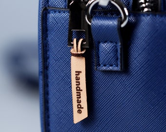 Ritssluitingtrekker (LZIP05) Handgemaakte, aanpasbare leren ritstrekkers - Ritssluitingtrekker van echt leer, ritslipje