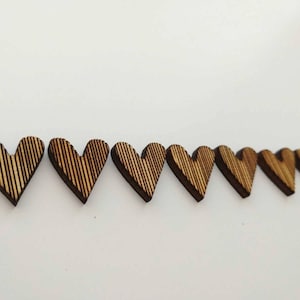 Cuori di legno per decorazioni - 50 pz | Heart C | Tessere mosaico