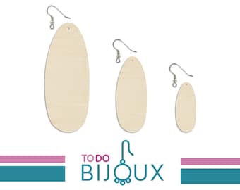 To Do Bijoux (3 sizes avail.) - Wooden earrings blanks, pendant wooden shapes supply.