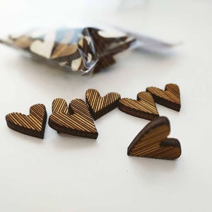 Cuori di legno per decorazioni - 50 pz | Heart C | Tessere mosaico