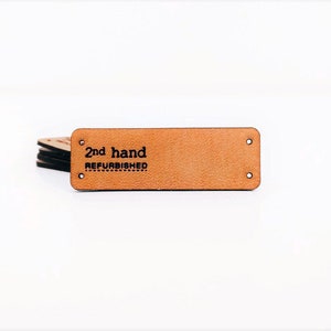 Second hand Refurbished | Folding Handmade Etichetta cuoio A2 - Exclusive engraved genuine italian leather tags