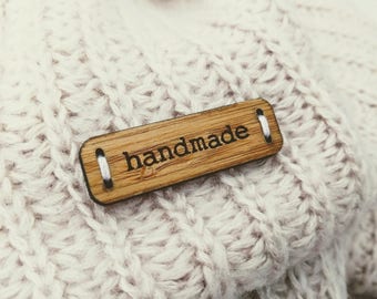 Handmade Wooden Labels C | 15 pcs | Exclusive high quality bamboo engraved tags