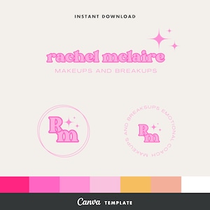 Retro Logo Template: Modern Branding Kit for Coaches (Canva Editable)