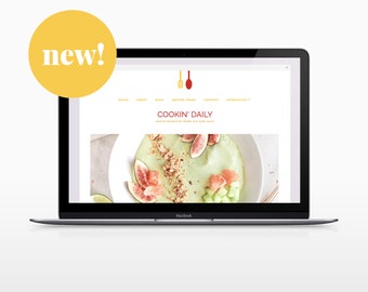 Premade Responsive Blogger Template (Theme) - Cookin' Daily