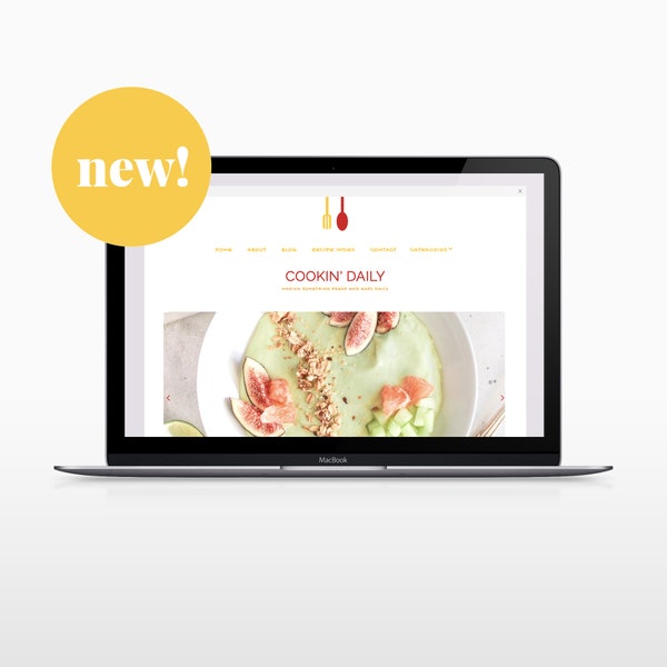 Premade Responsive Blogger Template (Theme) - Cookin' Daily