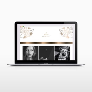 Blogger Theme - Responsive - Portfolio and Photography, Vintage Style and Gold