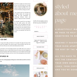 Responsive blogger theme, feminine pink blogger template, vintage theme, blogger design Belle Parker image 3