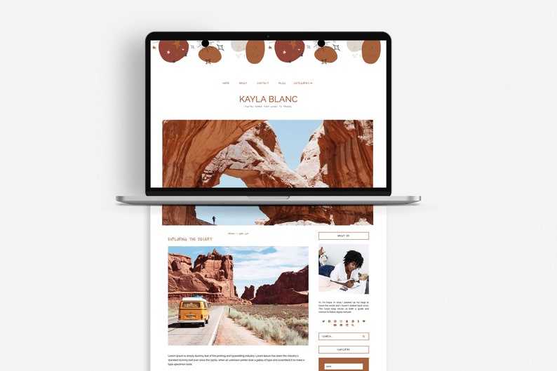 Responsives Blogger Theme Reise Lifestyle und Boho Bild 2