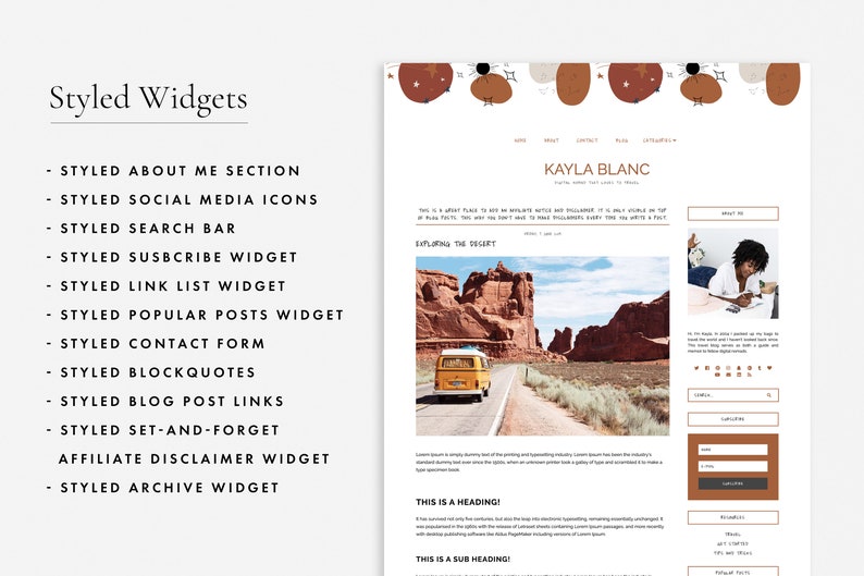 Responsives Blogger Theme Reise Lifestyle und Boho Bild 4