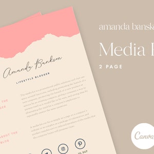 Canva 用 2 ページ ブログ メディア キット