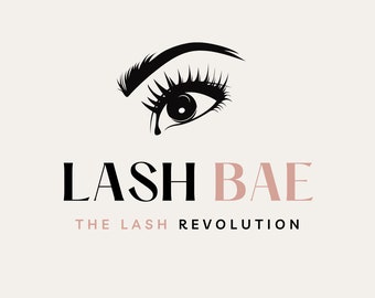 editable canva logo template for luxury lash business small business logo for salon studio owner lash tech logo beauty studio salon logo