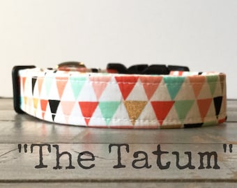 DOG COLLAR, Made to Order, Aztec, Turquoise, Cute Dog Collars, Dog Collar for Girls