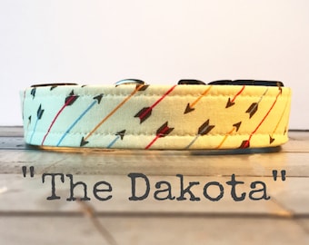 DOG COLLAR, Made to Order, Yellow Arrow, Cool COLLAR, Dog Collars , Gender Neutral Dog Collars