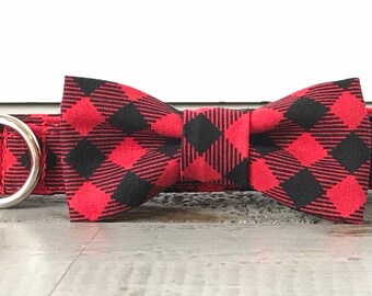 Buffalo Plaid Dog Collars, DOG COLLAR, Dog Collars, The EMeRSoN, Girl Dog Collar, Boy Dog Collar, Cool Dog Collars