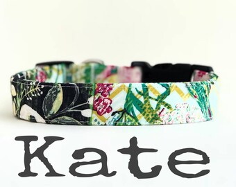 Girl Dog Collar, DOG COLLARS, The KaTe, Dog Collar, Pretty Dog Collar, Dog Collars for Girls, Floral Dog Collar