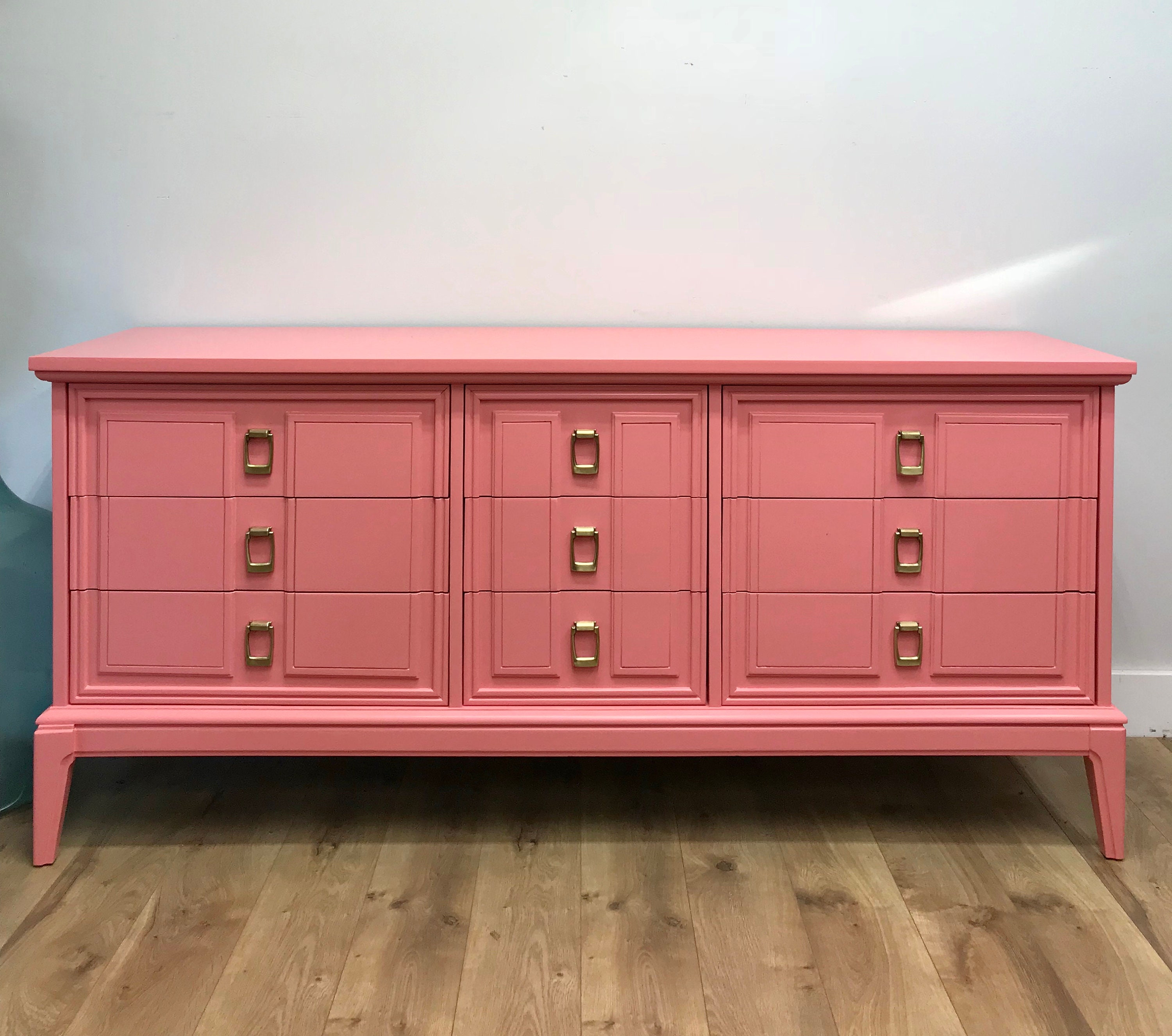 Sold Sample Piece Coral Painted Dresser Etsy