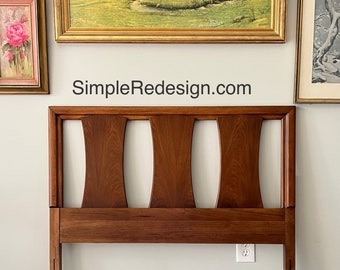 AVAILABLE - Mid Century Modern Twin Headboard - contact for shipping quote