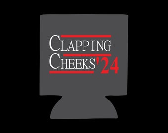 Clapping Cheeks peut refroidisseur, porte-bière, porte-boisson, biscuit, cadeau politique drôle