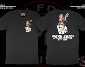 T-shirt pin up Wilfong Designs