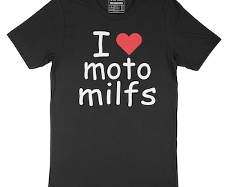 T-shirt J'aime la moto pour les milfs