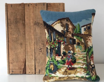 Cushion made with vintage embroidery