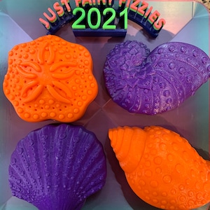 MOLD - Large Dot Art Shell Plastic Bath Bomb Mold Collection