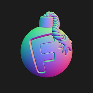 MOLD - Large or Medium Drop A Huge F Bomb Plastic Bath Bomb Mold