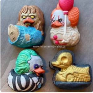 MOLD - Large or Medium Horror Ducks Plastic Bath Bomb Mold(set)