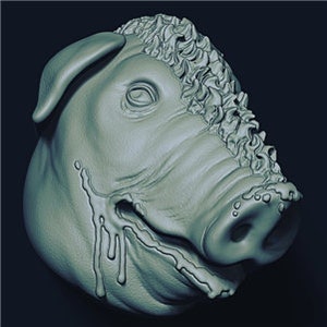 MOLD - Scary Pig from Hell Plastic Bath Bomb Mold