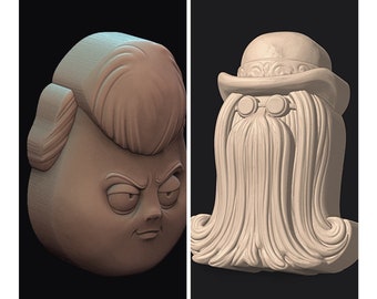 MOLD - The AF Additional Family Members Pugsly or Cousin It Plastic Bath Bomb Mold(set)