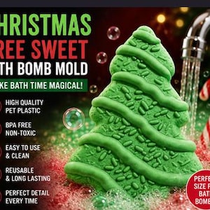 MOLD - Lil Cake Christmas Tree Plastic Bath Bomb Mold - Two Sizes