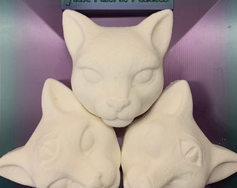 MOLD - Large or Medium Mystical Cat's Plastic Bath Bomb Mold(s) (sets)