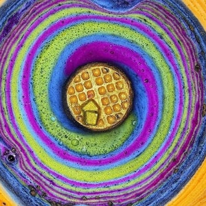 MOLD - Round Waffle© Bath Bomb Mold with a pat of butta - 6 ozs