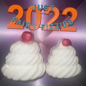 MOLD - Large or Medium Dollop of Whipped Cream with a Cherry Plastic Bath Bomb Mold