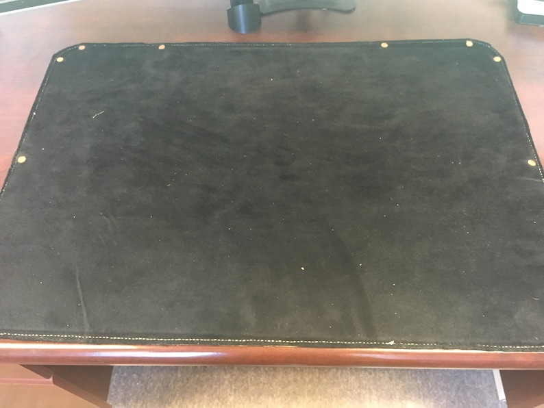 Hand Made Full Grain Leather Desk Pad With Lining. Large Etsy