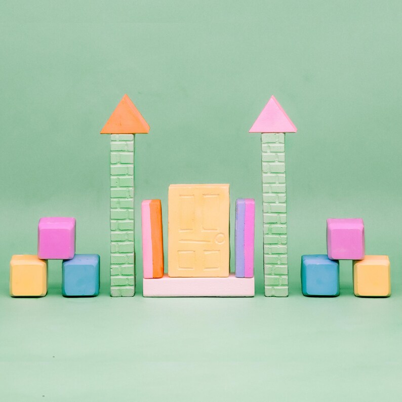 TWEE Castle Handmade Sidewalk Chalk Ecofriendly, Nontoxic, Kids Gift