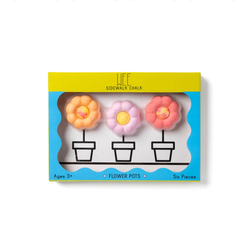 Wee Flower Pots Sidewalk Chalk Ecofriendly, Nontoxic, Kids Gift