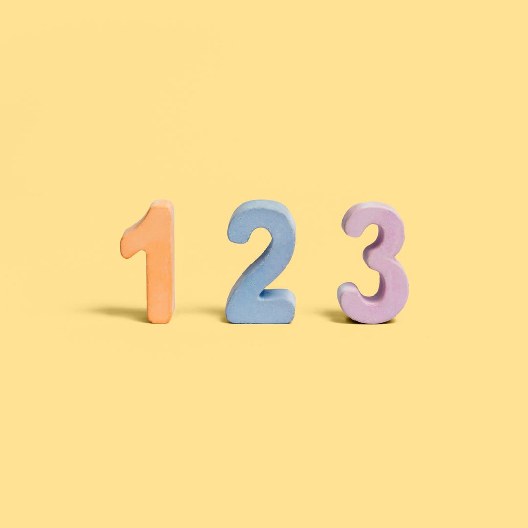 Whimsy Twee Numbers TWEE Numbers Handmade Sidewalk Chalk ABC 123 Kid Gift Present Party ...