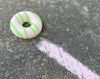 TWEE Drizzle Donut Handmade Sidewalk Chalk - Pink