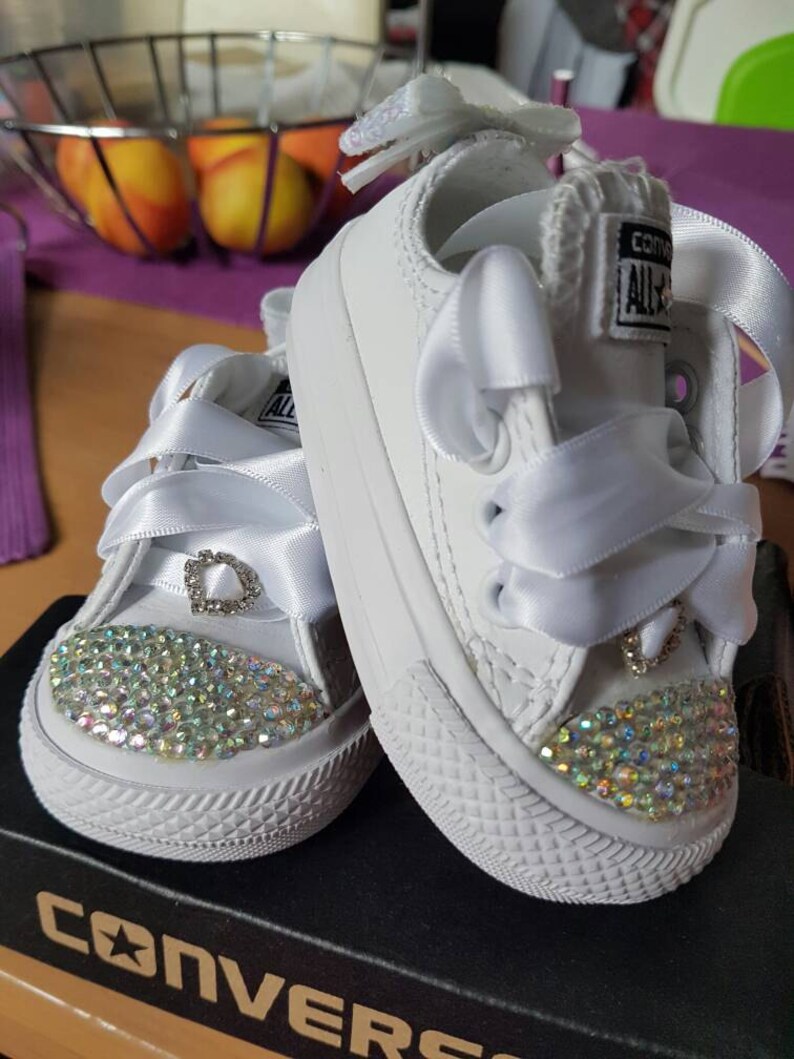 white leather converse infant