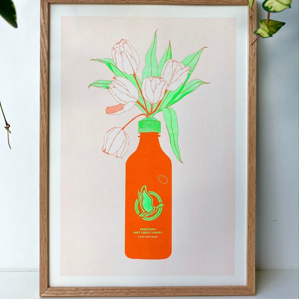 Sriracha and Tulips poster