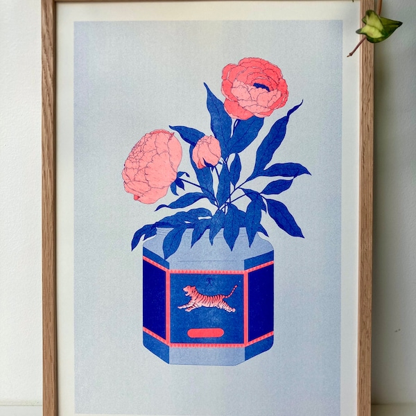 Tiger Balm and Peonies poster