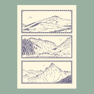 mountain illustration poster