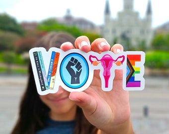 VOTE Sticker -  Vinyl, Weatherproof, U/V Resistant, Indoor/Outdoor Sticker