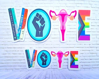 XL VOTE Vinyl Bumper Sticker - Waterproof, UV Resistant, Free Shipping!